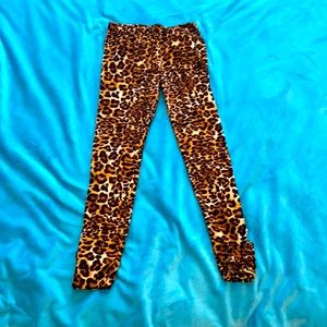 Cheetah Print leggings, girls size small, hot kiss